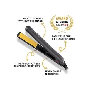 CHI Original 1” Ceramic Flat Iron Hair Straightener Frizz‑Free Smooth Shine EUC